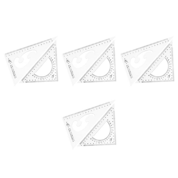 Worgeous 8 pcs Multifunctional Triangle Ruler Set For Students Drafting Drawing And Measuring Right Angle And Protractor For Math And Geometry