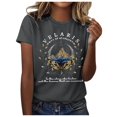 thumbnail image 1 of WEAIXIMIUNG T-Shirts Amusants Humour Adulte T-Shirt d'Été Décontracté Imprimé à Manches Courtes Col Rond pour Femmes, 1 of 4