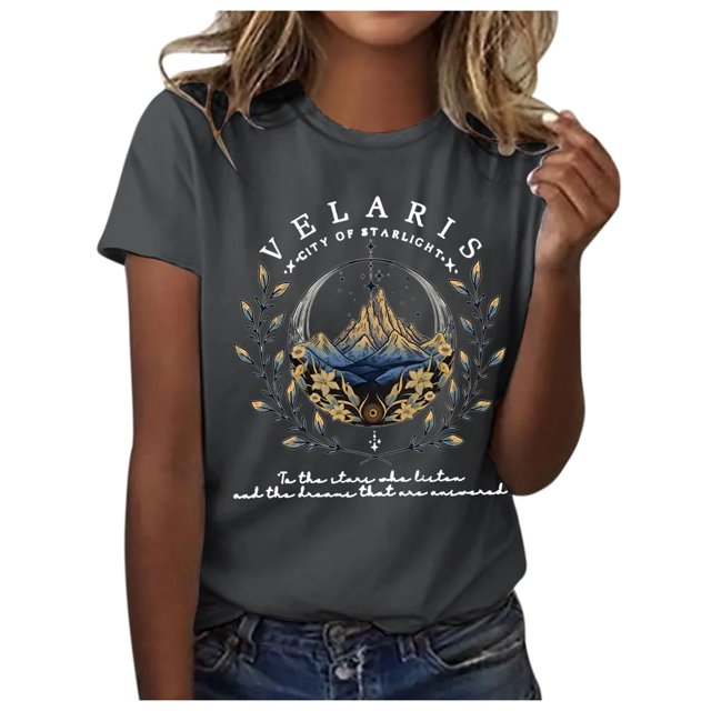 WEAIXIMIUNG T-Shirts Amusants Humour Adulte T-Shirt d'Été Décontracté Imprimé à Manches Courtes Col Rond pour Femmes