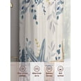 thumbnail image 6 of Blue Eucalyptus Coastal Sheer Curtains 54 Inch Length 2 Panels Set Window Treatments, Beach Starfish Shell Nautical Rustic Rod Pocket Semi Curtains for Living Room/Bedroom/Kitchen, 104"W x 54"L, 6 of 7