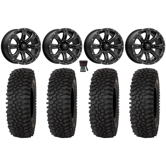 MSA Bounty 14" Wheels Black 28" Roctane ST Tires Sportsman 550 850 1000
