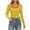 Yellow, variant on tarylea Womens Tops Long Sleeve Square Neck Fitted Crop Tops Casual Fall Comfy Solid Color Trendy Cite T-Shirts