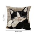 thumbnail image 3 of Euaioeiu Cute Cat Pillowcase with Hidden Zipper, Soft Plush Decorative Throw Pillow Cover, Cozy Home Decor for Bedroom Sofa Living Room, Cuddly Pet Lover Gift, 3 of 6