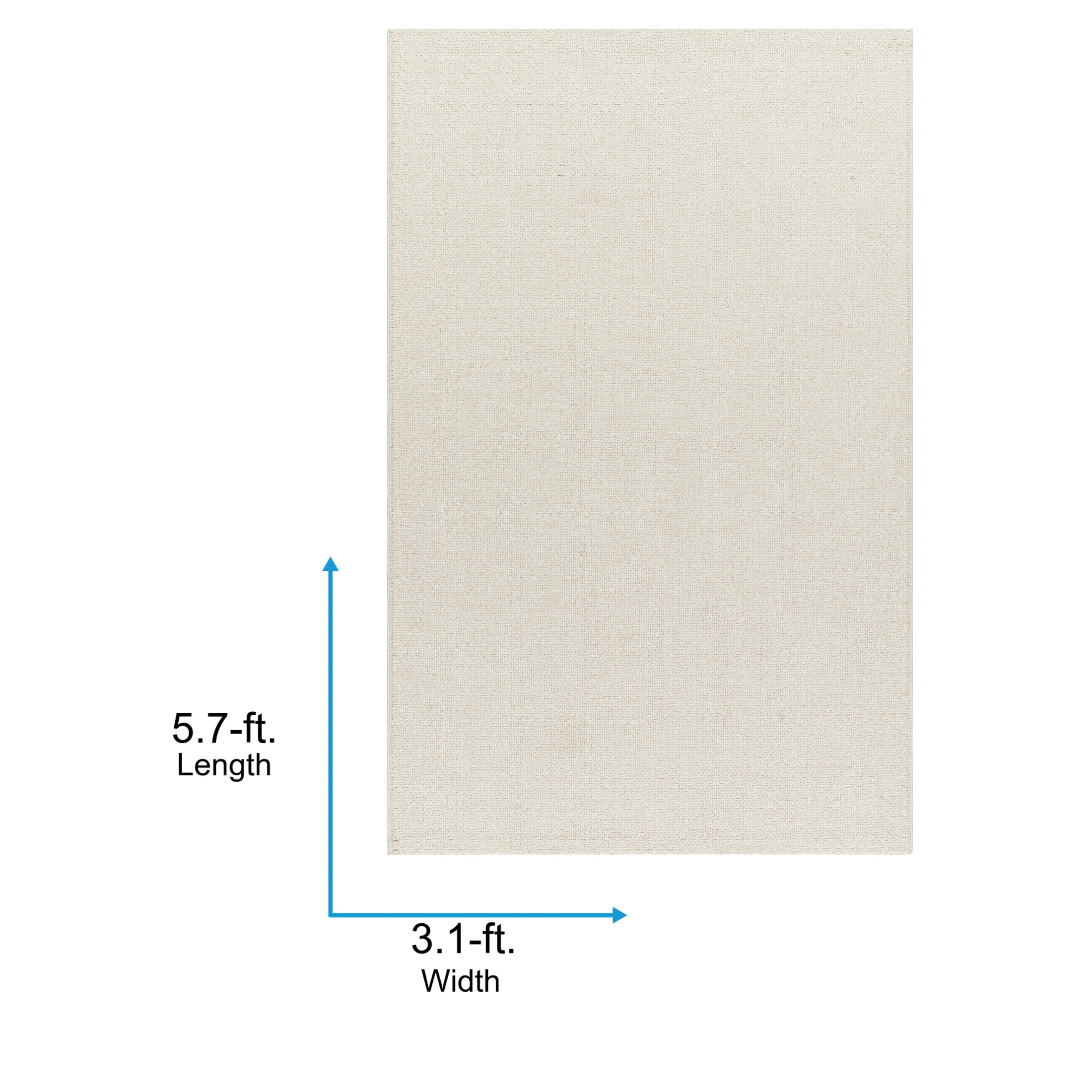 Livabliss x Becki Owens Birdie Neutral Indoor/Outdoor Area Rug,3'10" x 5'7",Cream