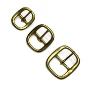 4 Pack Solid Brass Mechanical Belt Buckle - 1 - 1.25 - 1.5