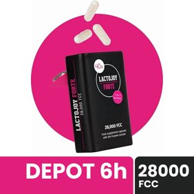 LactoJoy Forte 28,000 FCC &ndash; Lactase Capsules with 6h Depot Effect &ndash; 40 Vegan Capsules &ndash; Fast-Acting Long-Lasting Lactase &ndash; No Additives &ndash; Made in Germany &ndash; Dairy Relief