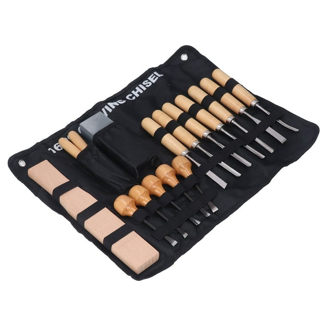 Carving Tool,16 Pcs Wood Carving Wood Carving Tool Set Wood Carving Chisel Ultimate Reliability