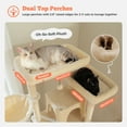 thumbnail image 4 of Pefilos 81" Tall Cat Tree for Indoor Cats, Multi-Level Cat Tower with Metal Frame Hammock, Scratching Ramp, 2 Top Perches, 2 Cozy Condos & 6 Scratching Posts, Beige, 4 of 7