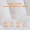 thumbnail image 2 of VNT Bean Bag Chair, Oversized Bean Bag for Adults & Kids, Faux Rabbit Fur, Supports Up to 550 lbs, White, 2 of 9