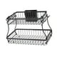 thumbnail image 2 of Cesta de almacenamiento para encimera, 2 cestas de frutas, desmontable, multiusos, resistente, para pan y refrigerios. Negro, 2 of 8