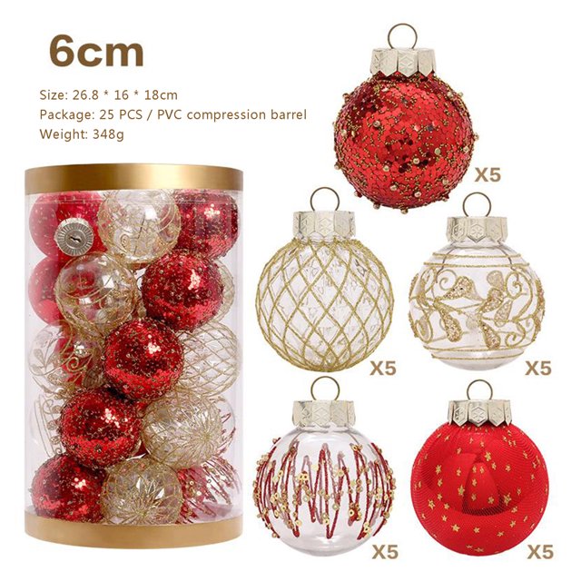 Accesorios navideños 25 juegos de accesorios de árbol de Navidad colgantes