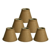 6" Hardback Empire Chandelier Lamp Shades Set of 6 Burlap