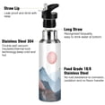 thumbnail image 3 of Yayeee 20oz Insulated Water Bottle Double Wall Stainless Steel with Flip Straw Lid, Art Mountain and Sun Pattern, 3 of 7