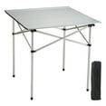 thumbnail image 4 of KFFKFF Folding Portable Camping Table, 28x28''Silver Aluminum Lightweight Table Picnic Outdoor Hiking Picnics BBQ Cooking Dining w/ Carry Bag ,Load 66 Lbs, 4 of 9
