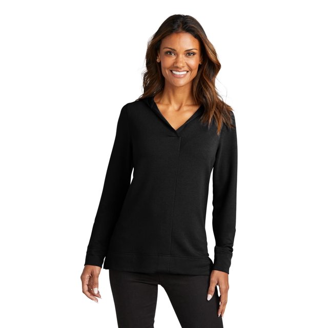 Port Authority Chandail à Capuchon en Micro-Éponge pour Femmes LK826 - Noir Profond - TP