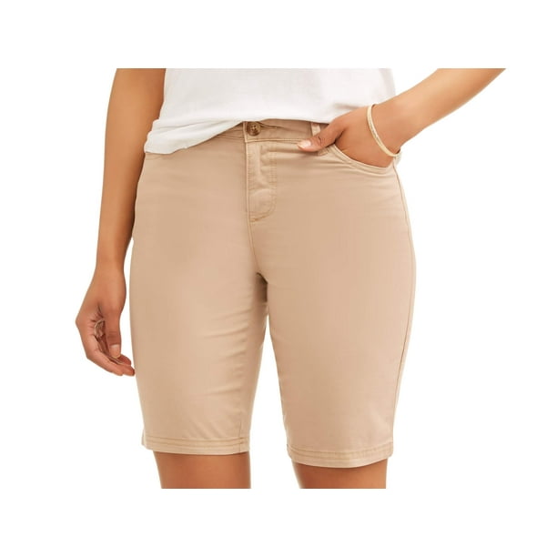 Time And Tru E Women S Casual Bermuda Shorts Walmart Com Walmart Com