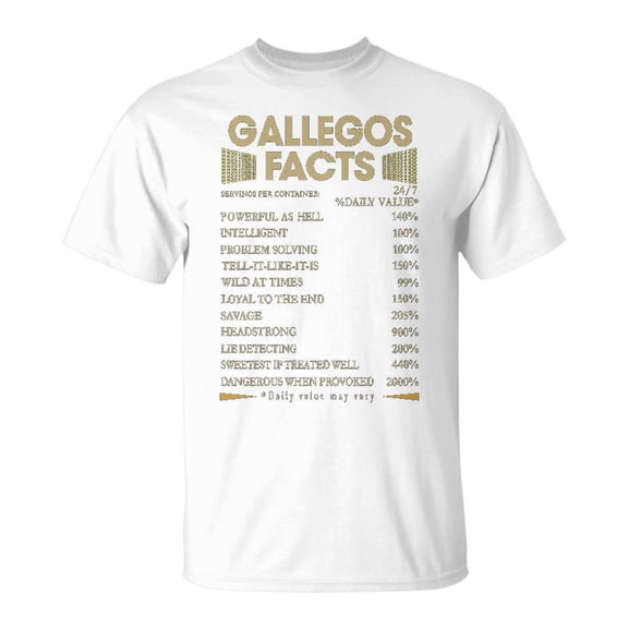Gallegos Name Gift Gallegos Facts Unisex Jersey Crewneck Tshirt