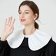 thumbnail image 3 of Blusa desmontable de encaje blanco con cuello falso para mujer, 3 of 3