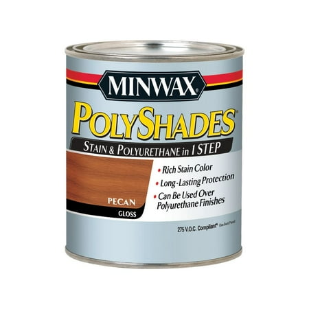 Minwax PolyShades 275 VOC Pecan Gloss, 1-Qt Wood Finish