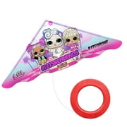 KITEDRONE Deltawing Performance Kite Toy for Kids - LOL Surprise #LETSBEFRIENDS - 200 Feet Fying Line and Spool