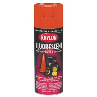 Krylon Fluorescent Spray Paint, Flat, Lemon Yellow, 11 oz. 