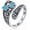 Bees, variant on 925 Sterling Silver Turquoise Butterfly/Dragonfly/Bees/Ladybug Spoon Ring Vintage Sunflower Oxidized Wrap Adjustable Ring Floral Boho Style Jewelry Gifts for Women Mother