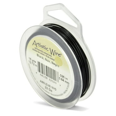 Artistic Wire Jewelry Wire Spools 22 Gauge (15 Yards) Black