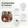 thumbnail image 4 of Hirioo Animal Filled Noahs Ark for Women's Double Layer Athletic Shorts High-Performance Gym Shorts with Inner Pocket, Elastic Waistband-XX-Large, 4 of 7