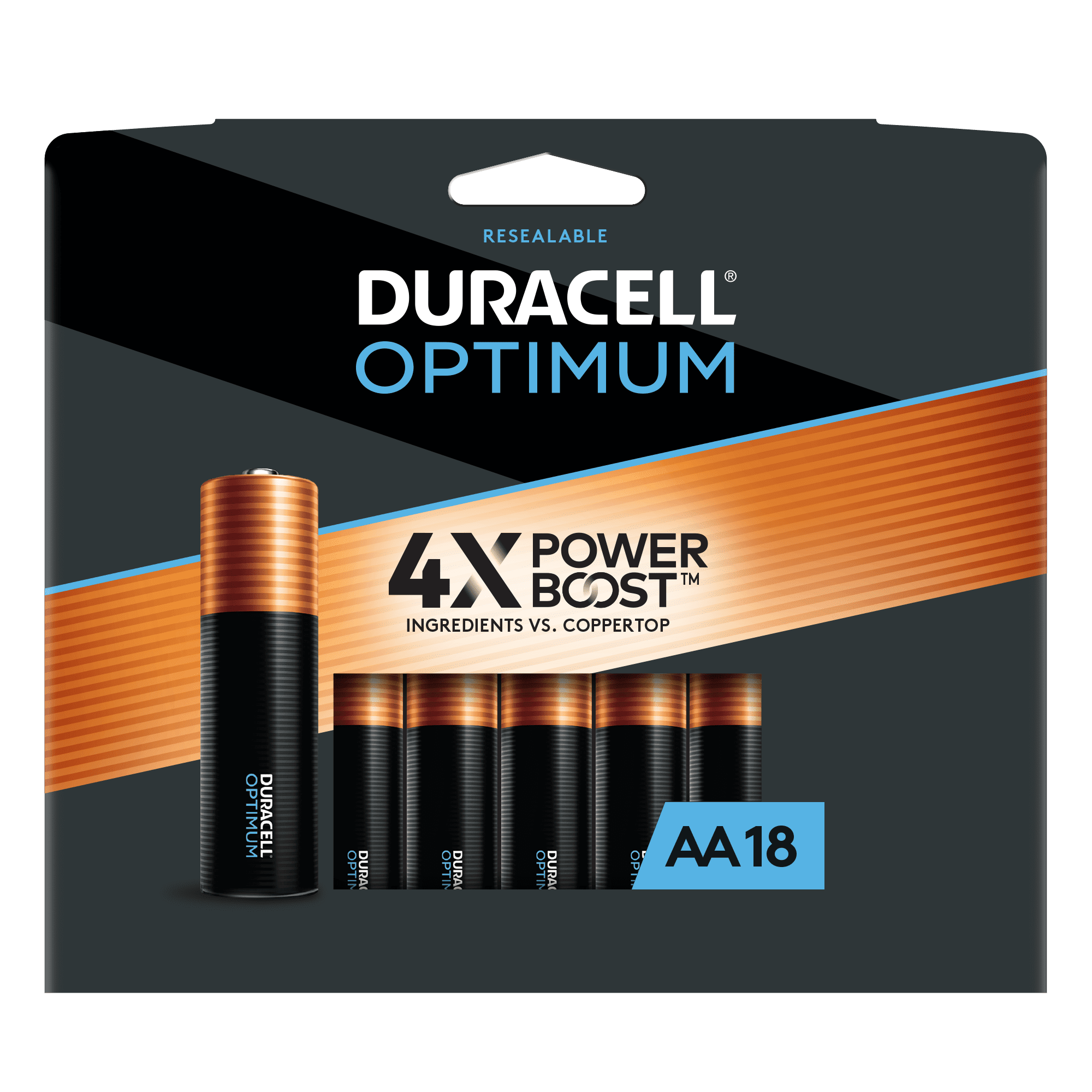 Optimum AA Battery 4X BOOST™, 18 Pack Resealable Package - Walmart.com