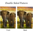 thumbnail image 3 of SKYSONIC Garden Flag Elephants Family On Sunset Double-Sided Printed House Sports Flag 12x18 in Polyester Decorative Flags for Courtyard Garden Flowerpot, 3 of 7