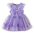 thumbnail image 1 of HNMKIU Robe d'Été Décontractée pour Filles avec Imprimé Sans Manches Design en Maille pour Mode Enfants et Tissu Léger Confortable, 1 of 4