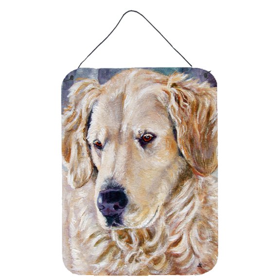 Carolines Treasures 7382DS1216 Golden Retriver Contemplation Wall or Door Hanging Prints 12x16 multicolor