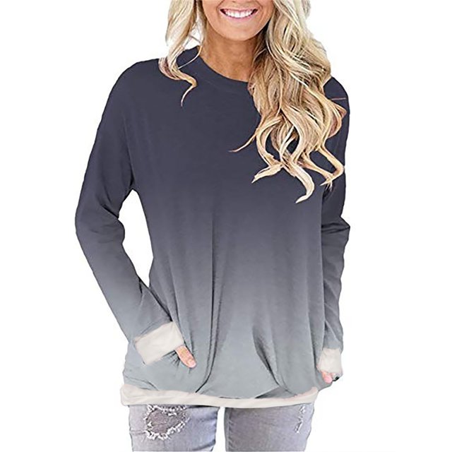 Blusas de túnica para mujer de manga larga, altas y bajas, informales, blusas, otoño invierno Fridja hj501