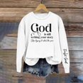 thumbnail image 2 of Holzkary Sweatshirts for Women Hoodies God Is Writing Your Story Sweatshirt Grahpic Crewneck Drop Shoulder Shirts Graphic Printed Pullover Top Comfy Fall Winter Outfits Clothes 2025 Fashion White S, 2 of 4