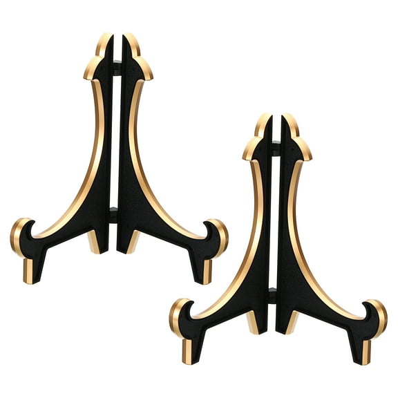 REGALWOVEN 8" Acrylic Decorative Plate Stand Holder, 2 Pack Table Use Foldable Thicken Easel