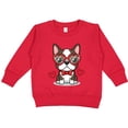thumbnail image 2 of Inktastic Boston Terrier Valentine Heart Toddler Sweatshirt, 2 of 4