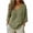 Army Green #010, variant on Linen Tops for Women Summer 3/4 Sleeve V Neck Gauzy Shirts Dressy Casual Loose Blouses, 2XL