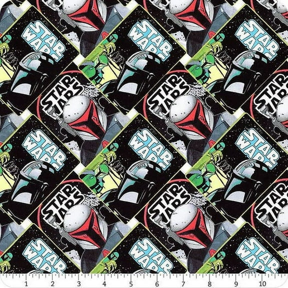 Eugene Textiles Premium Licensed Star Wars Mandalorian Green Color Fabric