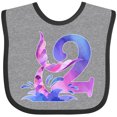 thumbnail image 3 of Inktastic 2nd Birthday Mermaid Tail Boys or Girls Baby Bib, 3 of 4