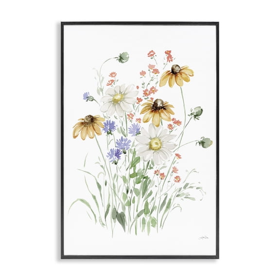 Stupell Industries French Country Summer Garden Blooms Black Framed Giclee Art, 12 x 18, by Katrina Pete