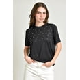 thumbnail image 1 of Blusa con detalle de perlas Roman Fashion /Juvenil, 5127 (Negro) negro G, 1 of 5