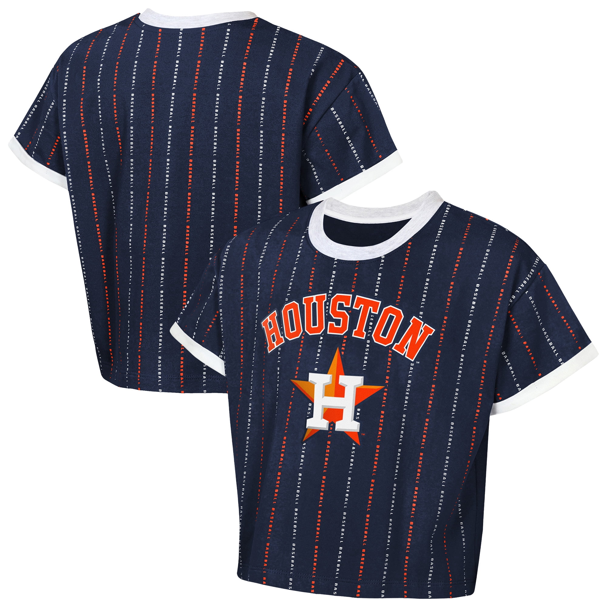 Girls Youth Outerstuff Navy Houston Astros Tech Keeper Fashion T-Shirt