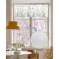 thumbnail image 4 of Elegant Spring Floral Kitchen Valances for Windows Farmhouse Linen Window Valance Curtain for Living Room Window Treatment Pastoral Summer Botanical Valance Rod Pocket Topper Drape, 42 x 18 Inch, 4 of 6