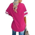 thumbnail image 3 of Sherrylily Women Oversized T Shirts Loose Half Sleeve Tee Color Block Casual Tops S-2XL, 3 of 3