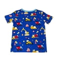 thumbnail image 4 of WIBACKER Bamboo Viscose Toddler Excavator Pajamas Boys Girls Kids Cool Short Summer 2-6T Snug fit Pjs Set 2pcs Dinosuar Sleepwear, 4 of 8