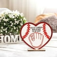 thumbnail image 5 of Father's Day Baseball Decorations, Baseball Wood Sign Table Desk Decor ornament Gifts for Dad from Son Daughter Heart Shaped Father's Day Surprise Gift1/2/3/4/6PCS, 5 of 8