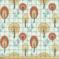thumbnail image 2 of Ambesonne Folk Fabric by the Yard Upholstery, Ornamental Animal Tree, 5 Yards, White Multicolor, 2 of 5