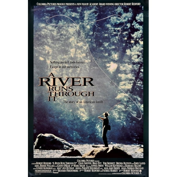 Western Graphic A River Runs Through It Movie Poster 11inx17in Mini Poster 11x17 poster Color Category: Multi, Unframed, Ages: Adults