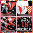 thumbnail image 4 of Red Silver Theme 18th Birthday Banner Colorful Balloons Display Gold Stars Firework Design Birthday Party Backdrop for 18th Birthday Party Teen Celebration Photo Backdrop, 4 of 9