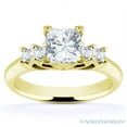 thumbnail image 2 of Square Cut Charles & Colvard Moissanite 5-Stone Engagement Ring in 14k Yellow Gold, 2 of 5